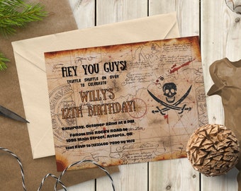 Invitation personnalisable de carte de Goonies - RUY GRATUITE !