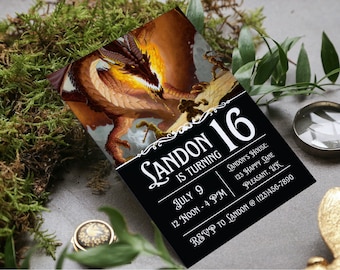 Invitation DnD personnalisable à Donjons et Dragons - RUSH GRATUIT DISPONIBLE!