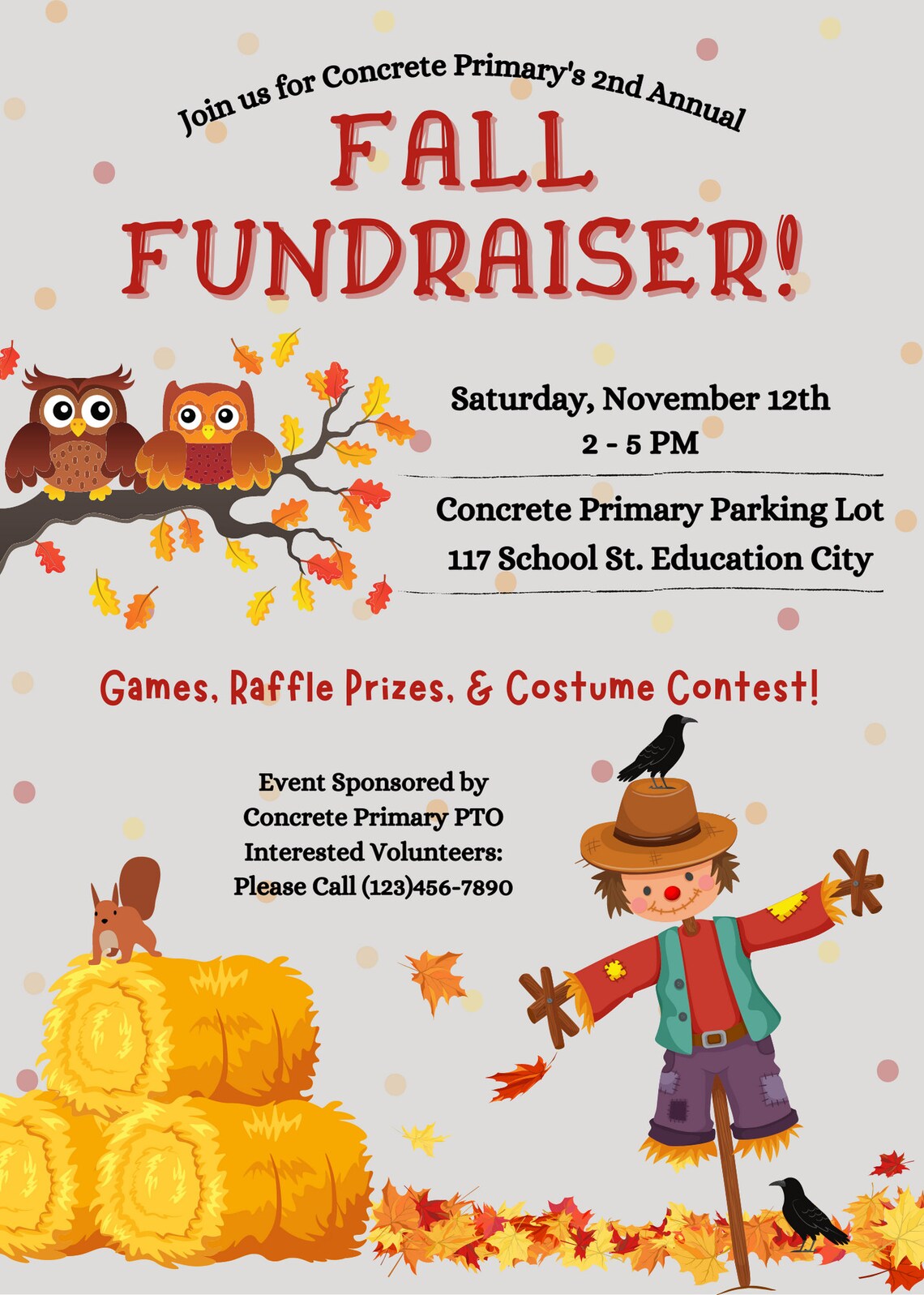 Customizable Fall Fundraiser Invitation - FREE RUSH OPTION! - Etsy