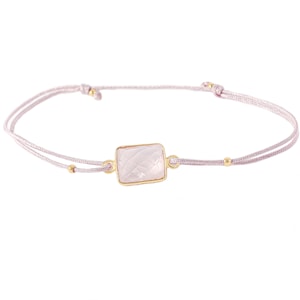 Rosenquarz Armband 925 Silber Silber , Makrame , Verstellbares handgefertigtes Schmuckband Accessoire, Ein Geschenk für Ihre Liebe