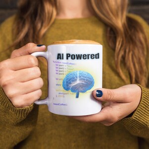 AI Powered Coffee Mug, Funny Programmer Coding Gift image 9