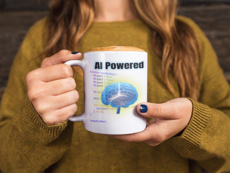 AI Powered Coffee Mug, Funny Programmer Coding Gift image 9