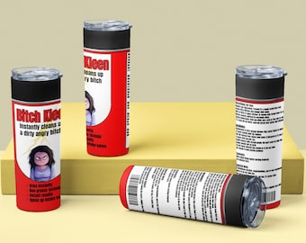 Hündin Kleen 20 Unze dünne Edelstahlbecher, heiße oder kalte Getränke, lustige Geschenkidee, Reisebecher, Humor für Erwachsene, lustiges sarkastisches Mitarbeitergeschenk