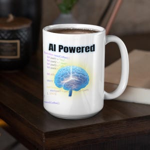 AI Powered Coffee Mug, Funny Programmer Coding Gift image 4