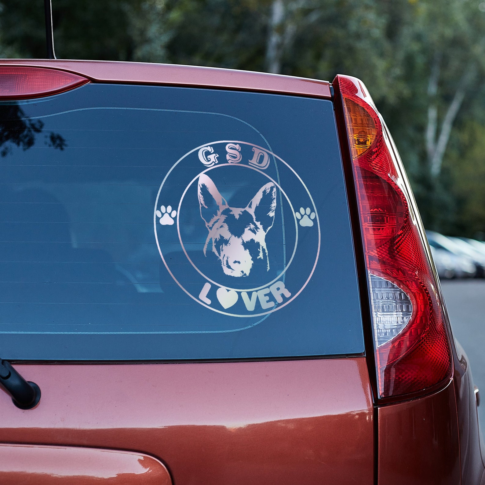 Gsd Sticker GSD German Shepherd Dog Lover Vinyl Decal, Waterproof Car Window ...