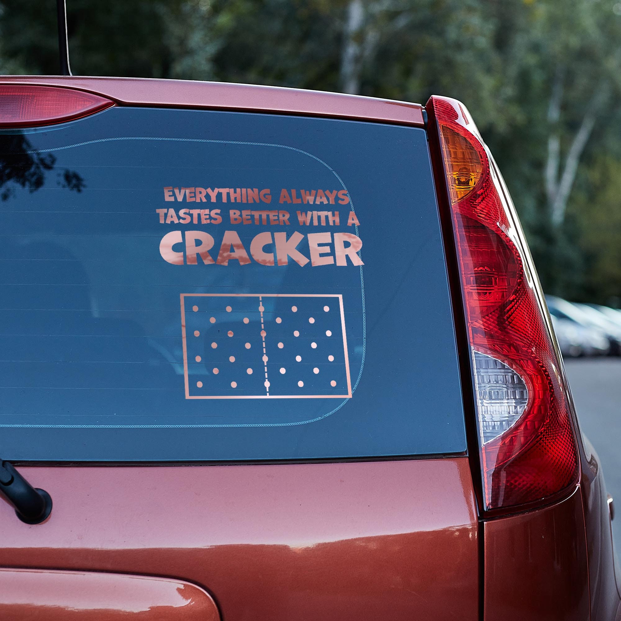Funny Cracker Vinyl Decal, Durable Uv-resistant Truck Window Sticker - Etsy