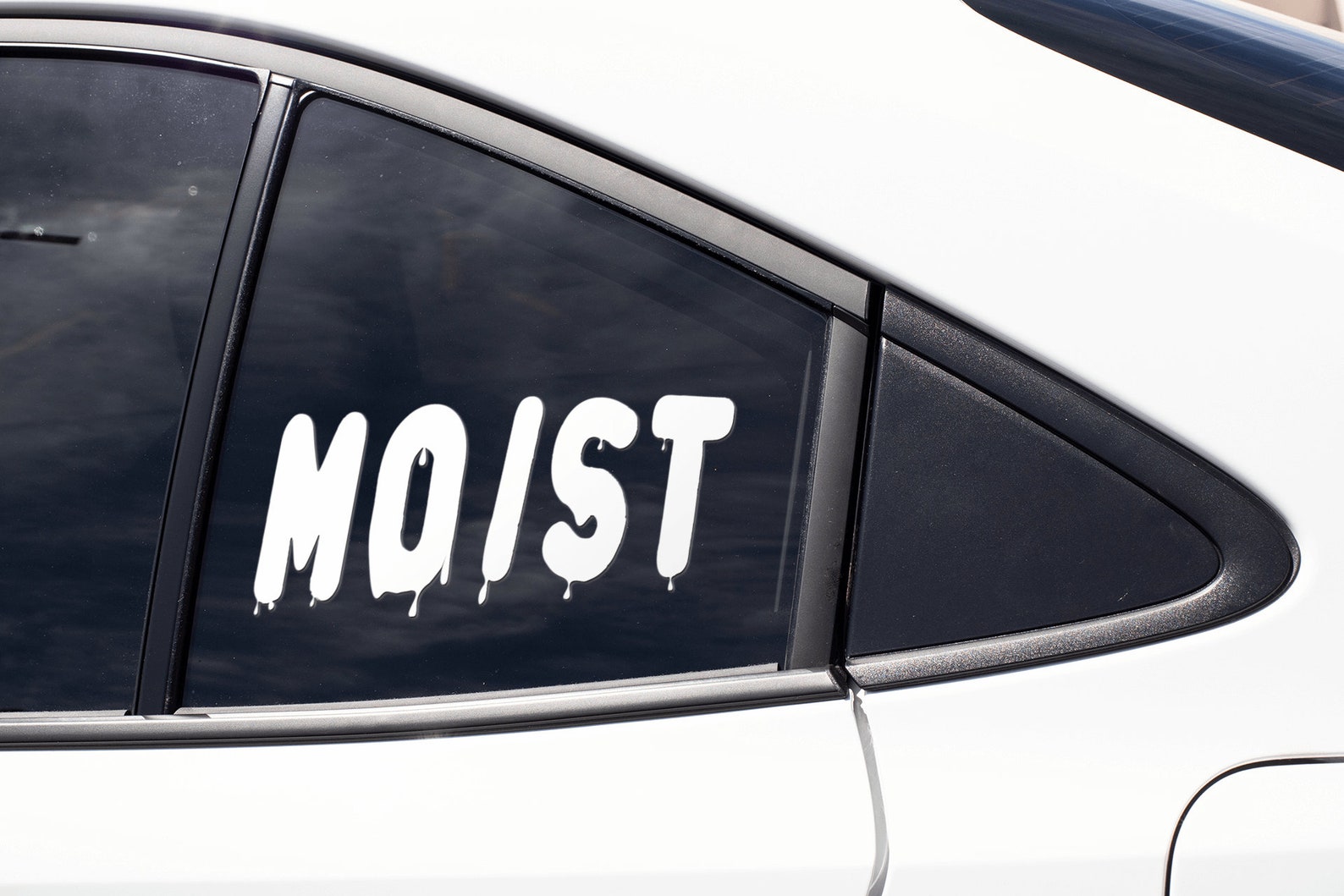 Moist Vinyl Decal – Funny Car Window Sticker, Uv-resistant Waterproof ...