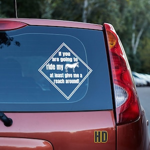 Wenn du schon auf meinem Hintern reitest gib mir wenigstens Halt! Vinyl Aufkleber, tailgater,Verkehr,back off,Autofenster Aufkleber,Snarky Aufkleber