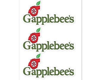 Gapplebees Aufkleberbogen, lustige Aufkleber, gestanzte Aufkleber, wasserfeste Aufkleber, laminierte Aufkleber, Laptop-Aufkleber, Gitarrenaufkleber