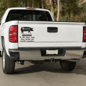 Bacon is the duct tape that holds my world together vinyl decal,carnivore,meat,pig,truck accessories,window decal car,vehicle decals