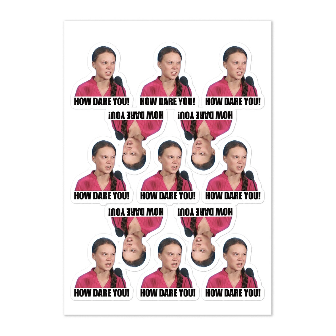 How Dare You - Sticker Sheet - 13 Stickers per Sheet -- Water / UV ...