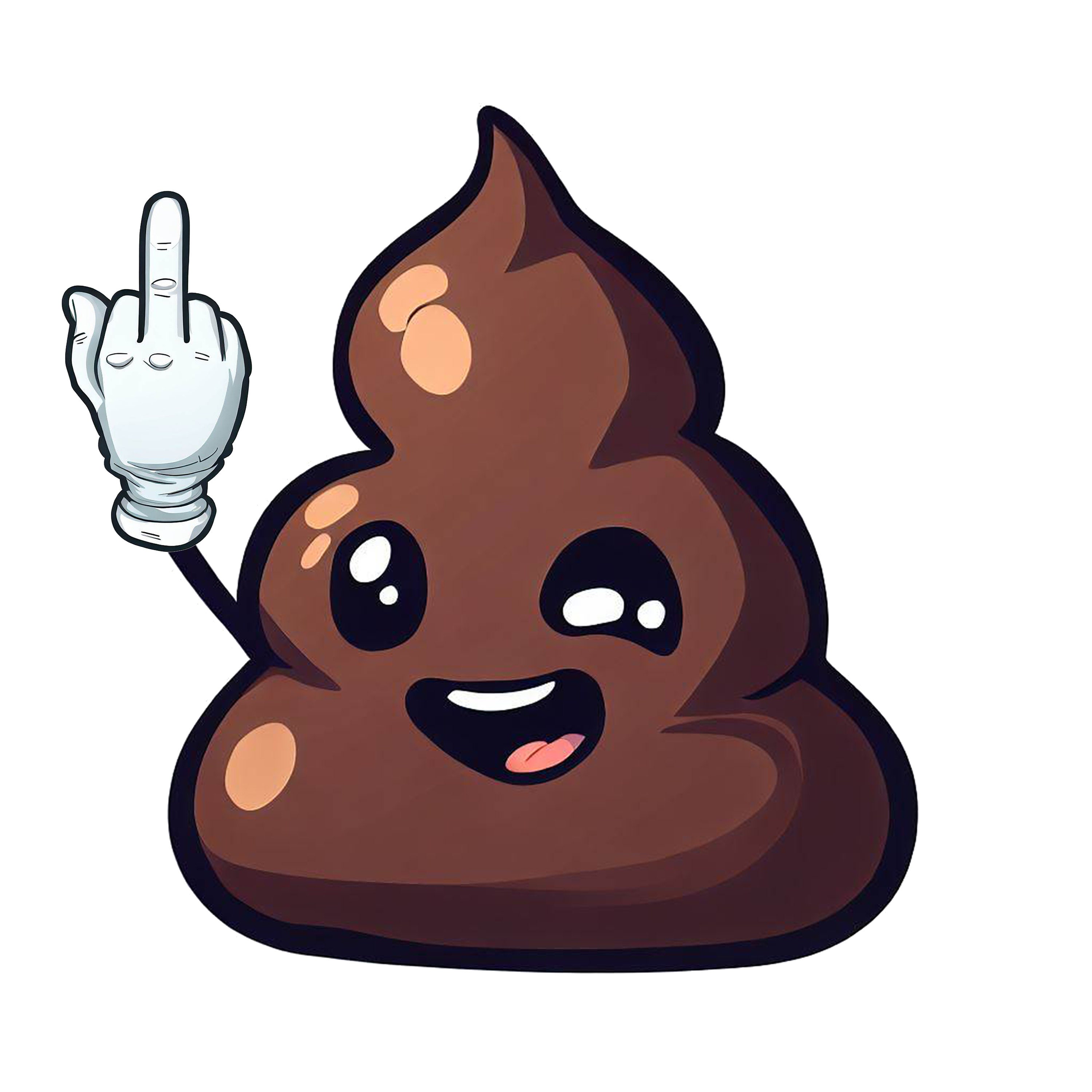 Smiling Poop Emoji With Middle Finger Digital Download Svg Etsy Canada