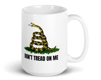 Don't tread on me  mug, 2nd amendment, Constitution, Fathers Day gift, Gadsden Flag, gadsden snake, dont tread on me, second amendment