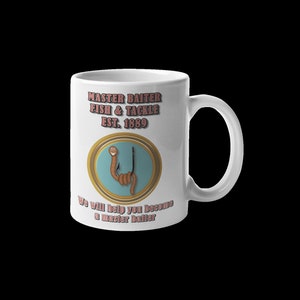 Master Baiter fishing and tackle mug,fishing gifts for men, fishing mug, funny coffee mug, funny mug, funny fishing gifts,coffeemug