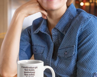 Kaffeetasse ohne entkoffeinierten Kaffee, lustige Kaffeetasse, lustige Kaffeetasse für Frauen, kleines Geschenk, Weihnachtsgeschenk für die Ehefrau, Tasse für Kollegin, Geschenk