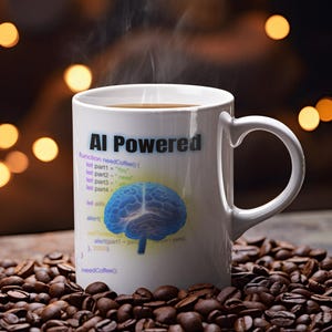 AI Powered Coffee Mug, Funny Programmer Coding Gift image 5