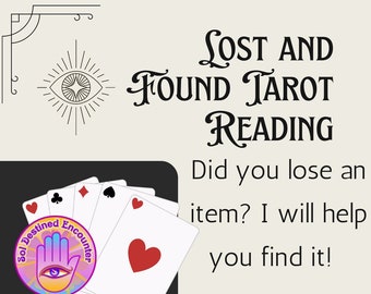 Lost and Found Card Reading, I will help you find a lost item.This is not a spell .