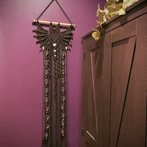 Custom Macrame Bat Accessory Organizer / Beanie Holder / Hat Holder / Scarf holder / Bag holder / Macrame Accessory Holder