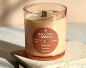 Tomato Leaf & Red Wine Scented Candle: Music Inspired, 8 oz Coconut-Soy Wax