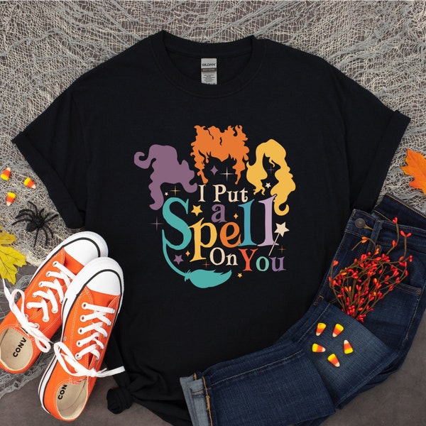 Chemise Hocus Pocus, chemise I Put A Spell On You, TShirt Hocus Pocus, TShirt Halloween, Chemises d’Halloween drôles, T-shirt Disney, Saison effrayante