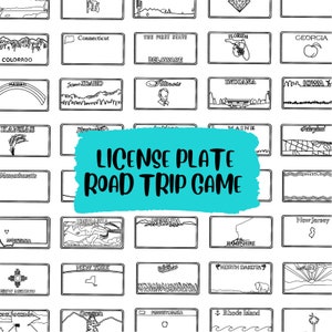 U.S. License Plate Game | Instant Download | Road Trip Activity