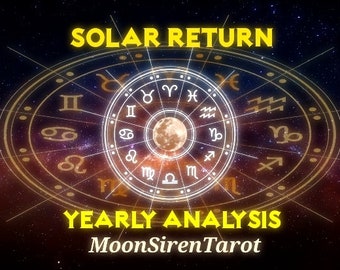 SOLAR RETURN Astrology Report In Depth Year Report Custom Made!!