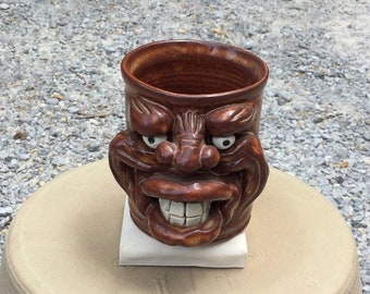 Southern Folk Art Face Mug, face jug, coffee cup, coffee mug,Tea cup