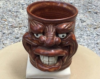 Southern Folk Art Face Mug, face jug, coffee cup, coffee mug,Tea cup, Tiki mug