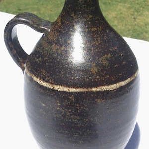 Southern Folk Art jug, Little Brown Jug, Whiskey Jug, liquor jug, Wine Bottle