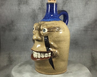 Face jug, Southern Folk Art Face Jug, ugly jug, sculpture