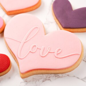 Love in cursive - Acrylic Fondant Embosser
