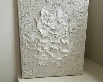 Abstract Minimalist - Minimal Art | Grey White Plaster Art | Abstract Wall Art | Textured Painting | Modern Sculpture | Natural Modern Art