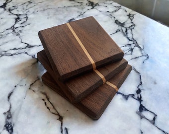 Wooden Coaster Walnut & Maple