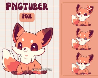 Animal PNGtuber | 'Fox' (4 emotions) | Animal Vtuber | Ready For Veadotube