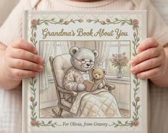 Libro de la abuela sobre ti, libro infantil personalizado, libro de cuentos de la abuela con nombre personalizado, regalo de la abuela, recuerdo para baby shower de la abuela