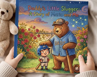 Libro de béisbol personalizado "El pequeño gran bateador de papá" para niños, libro de cuentos de béisbol con nombre personalizado, regalo de padre e hijo, regalo de béisbol para niños pequeños de parte de papá.