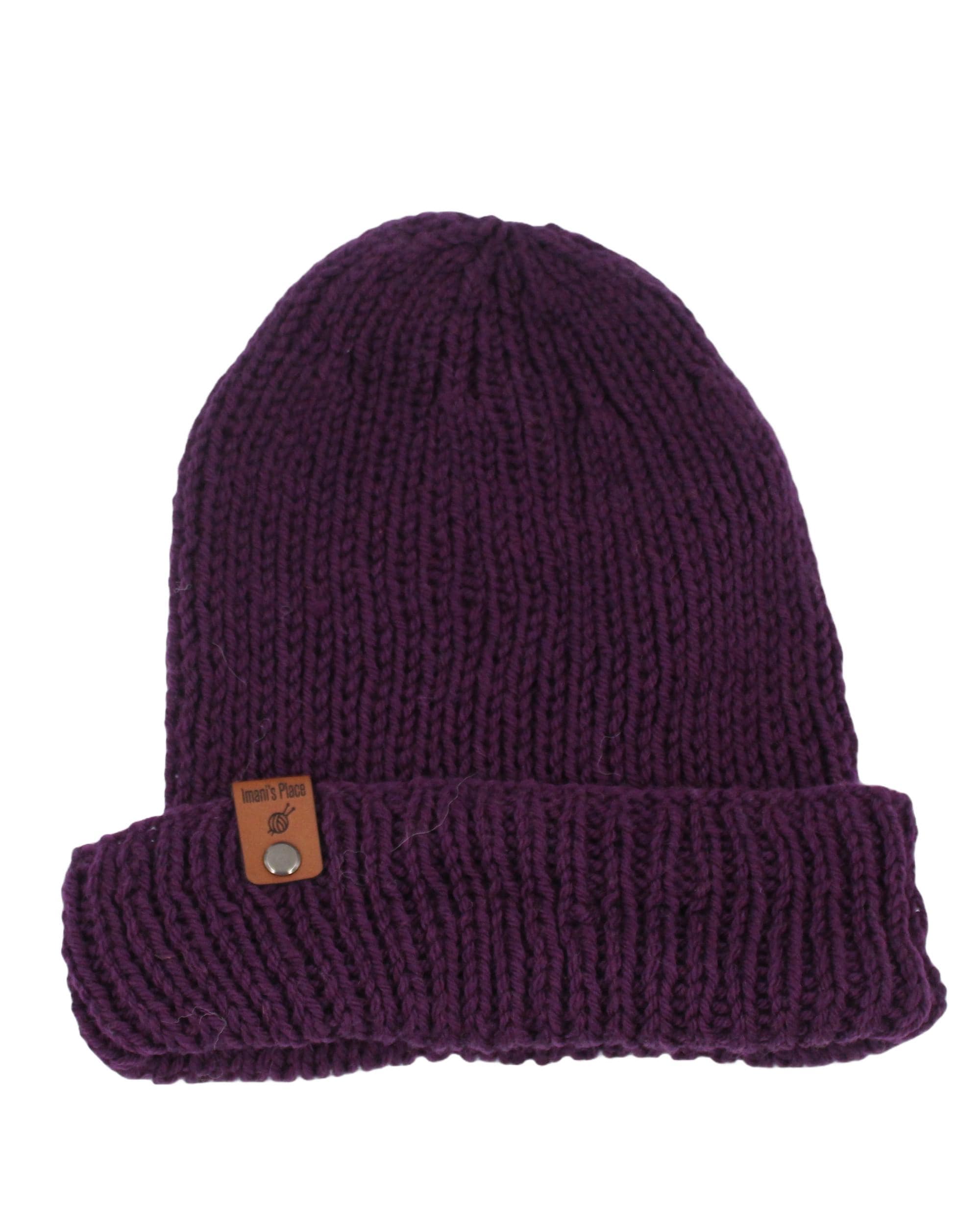 Handmade Hand Knit Superwash Wool Ribbed Knit Beanie Hat - Etsy display picture 3