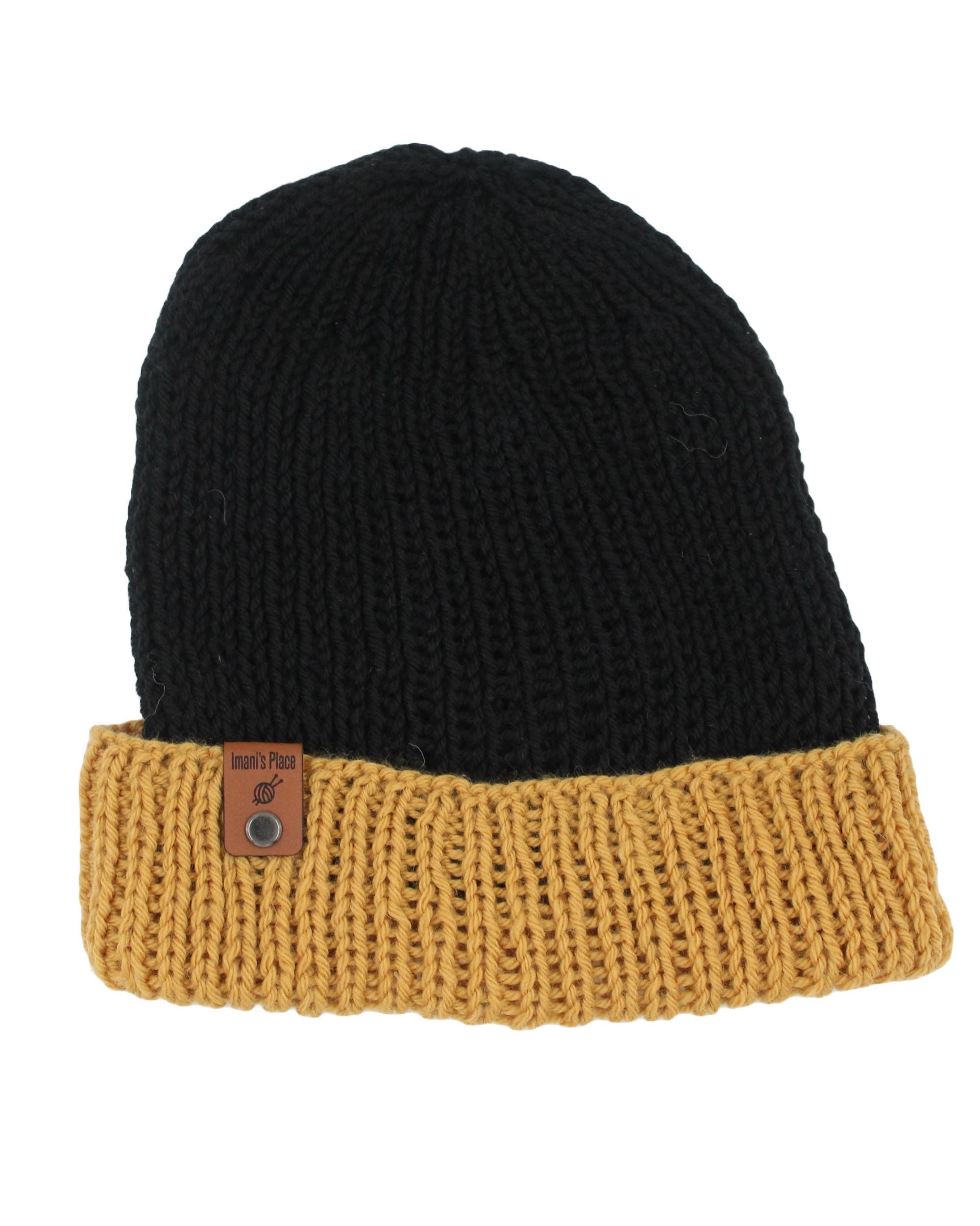 Handmade Hand Knit Superwash Wool Ribbed Knit Beanie Hat - Etsy display picture 1