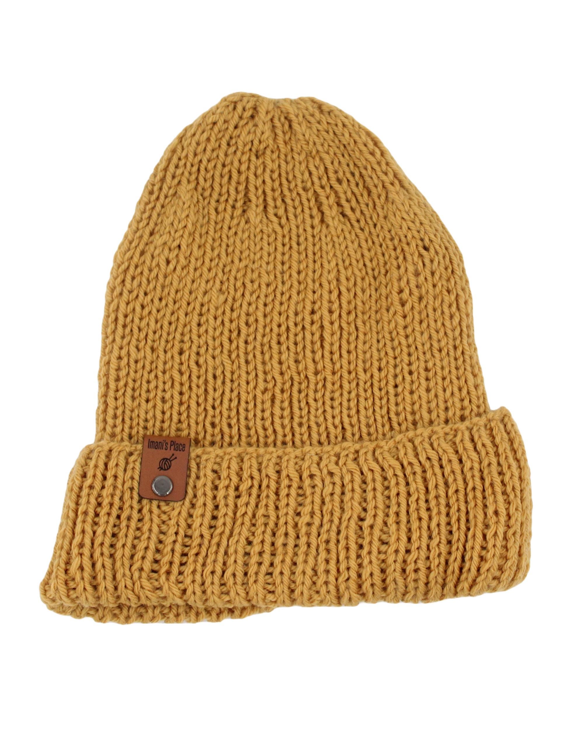Handmade Hand Knit Superwash Wool Ribbed Knit Beanie Hat - Etsy