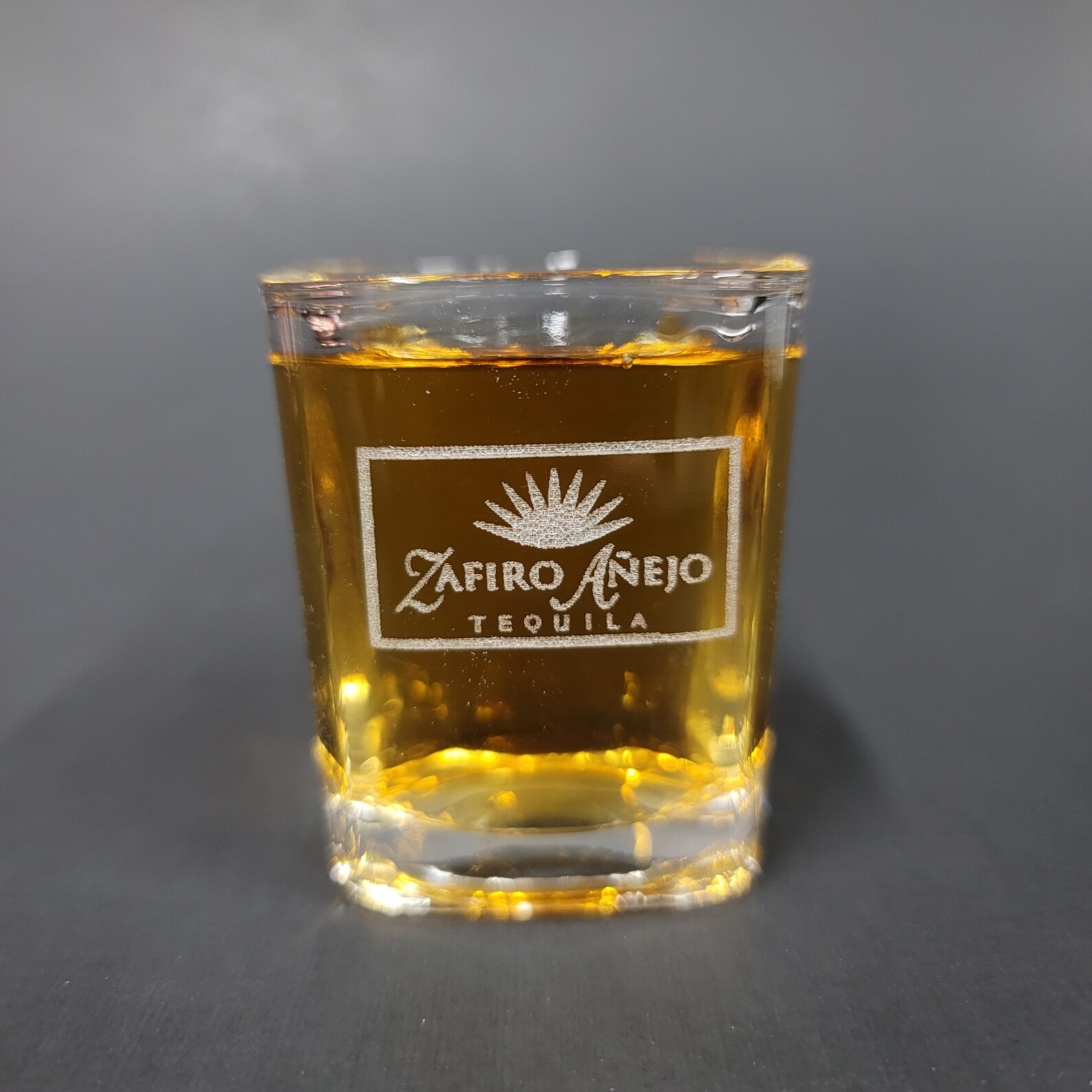 Zafiro Añejo Tequila Bottle Topper & Shot Glass Set breaking Etsy