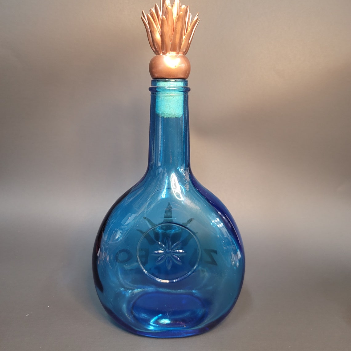 Zafiro Añejo Tequila Bottle and Topper With 2 Shot Glass Set Etsy