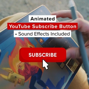 Animated Icon for YouTube Channel | Animated Subscribe Button with Sound Effects