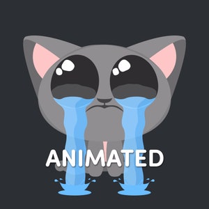 Animated Crying Cat Emote for Twitch/Discord