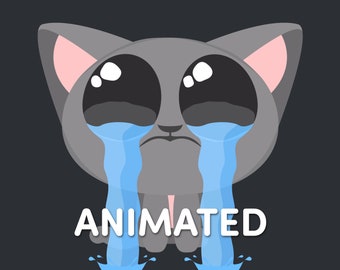Animated Crying Cat Emote for Twitch/Discord