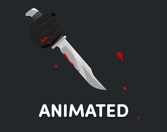Animated Emote - 80s Horror Knife - Slasher - Discord - Twitch