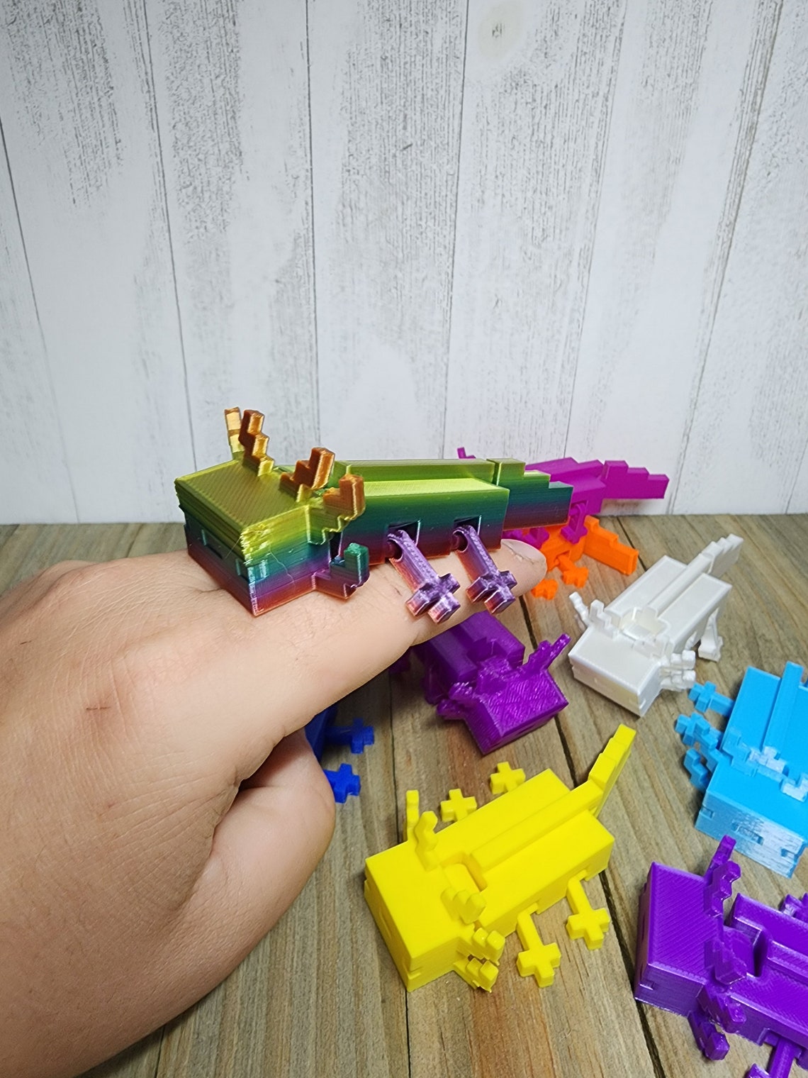 Minecraft Axolotls 3 Pack 3D Printed Free Shipping Etsy