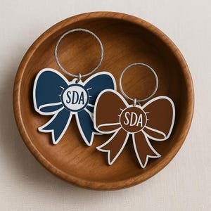 Cheerleader Bow, Cheer Bow Charm, Personalized Bow Charm, Cheer Bag Tag, Cheer Bow Charm, Personalized, Gift for Cheerleader, Team Spirit