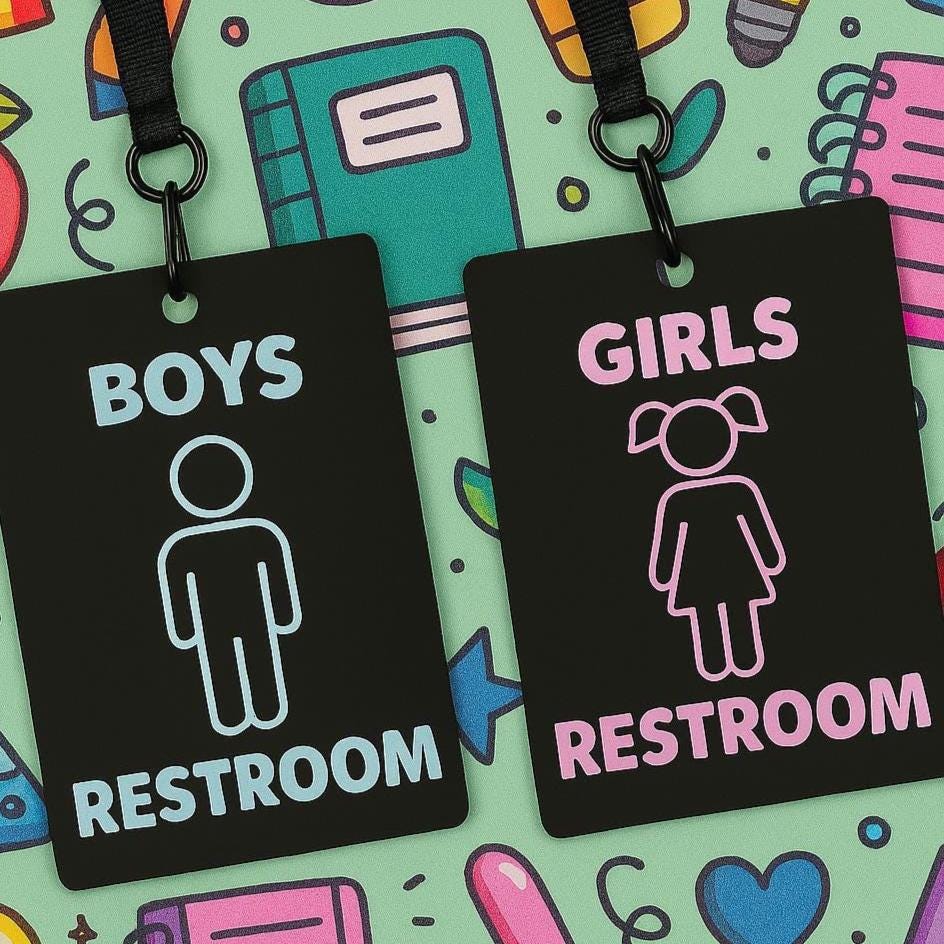 Girls Bathroom Pass - Etsy, image size:944x944