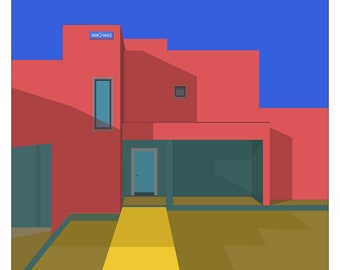 Venice Beach No:02, Minimal Wall Art Illustration