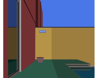 Venice Beach No:01, Minimal Wall Art Illustration